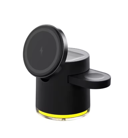 Prestige Pro 4 in 1 Wireless Charger, On The GO Fast Charging Dock Stand Night Light For Magsafe iPhone, Airpods, Apple Watch